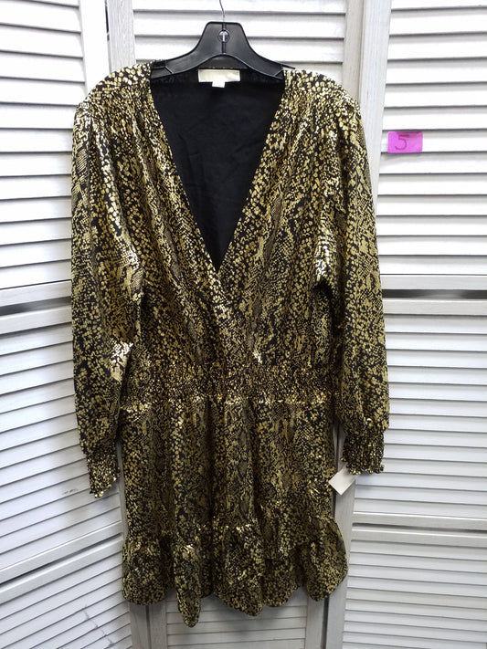 Gold Dress Casual Short Michael By Michael Kors, Size 2x