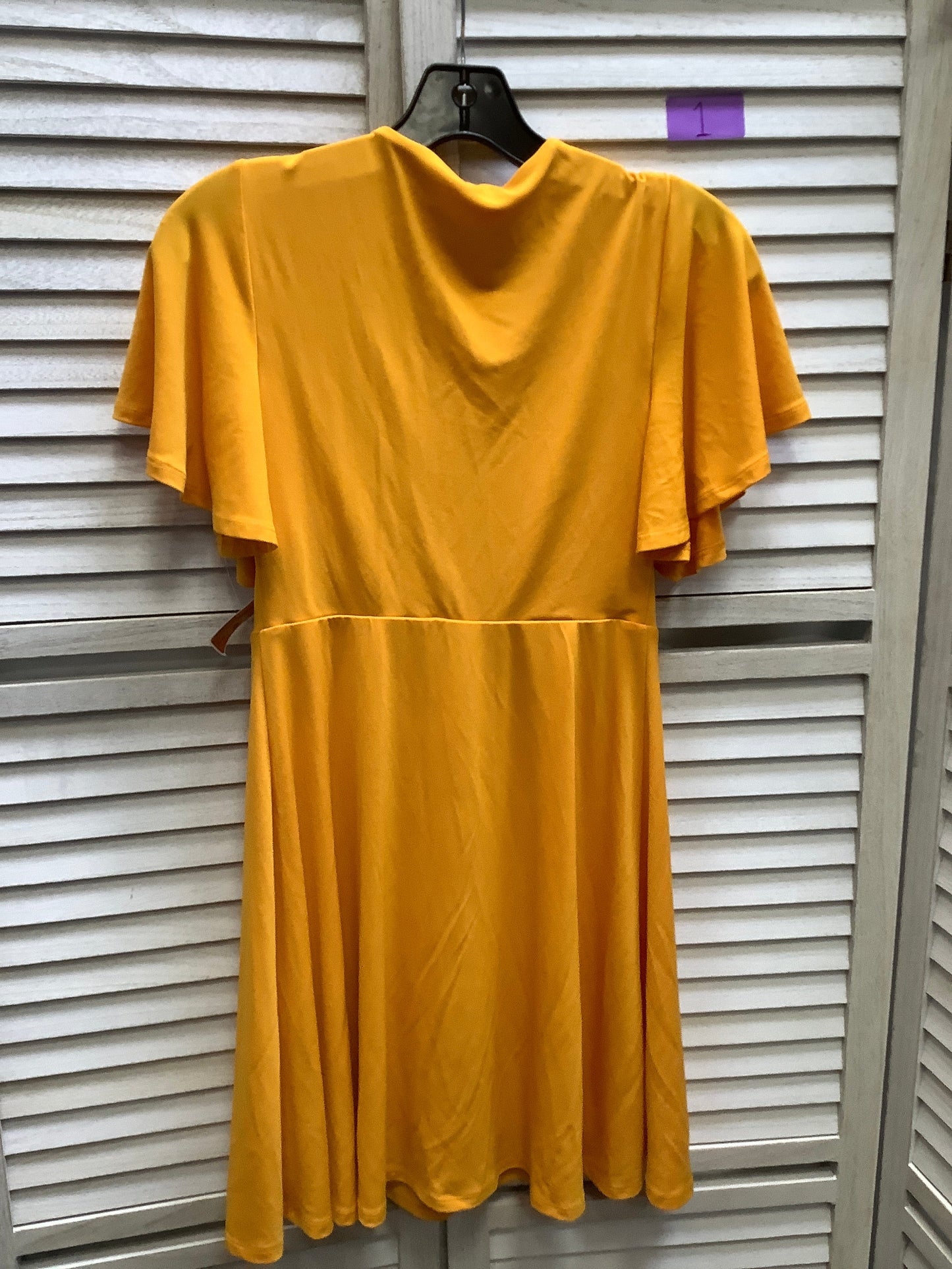 Yellow Dress Casual Short Express, Size Xs