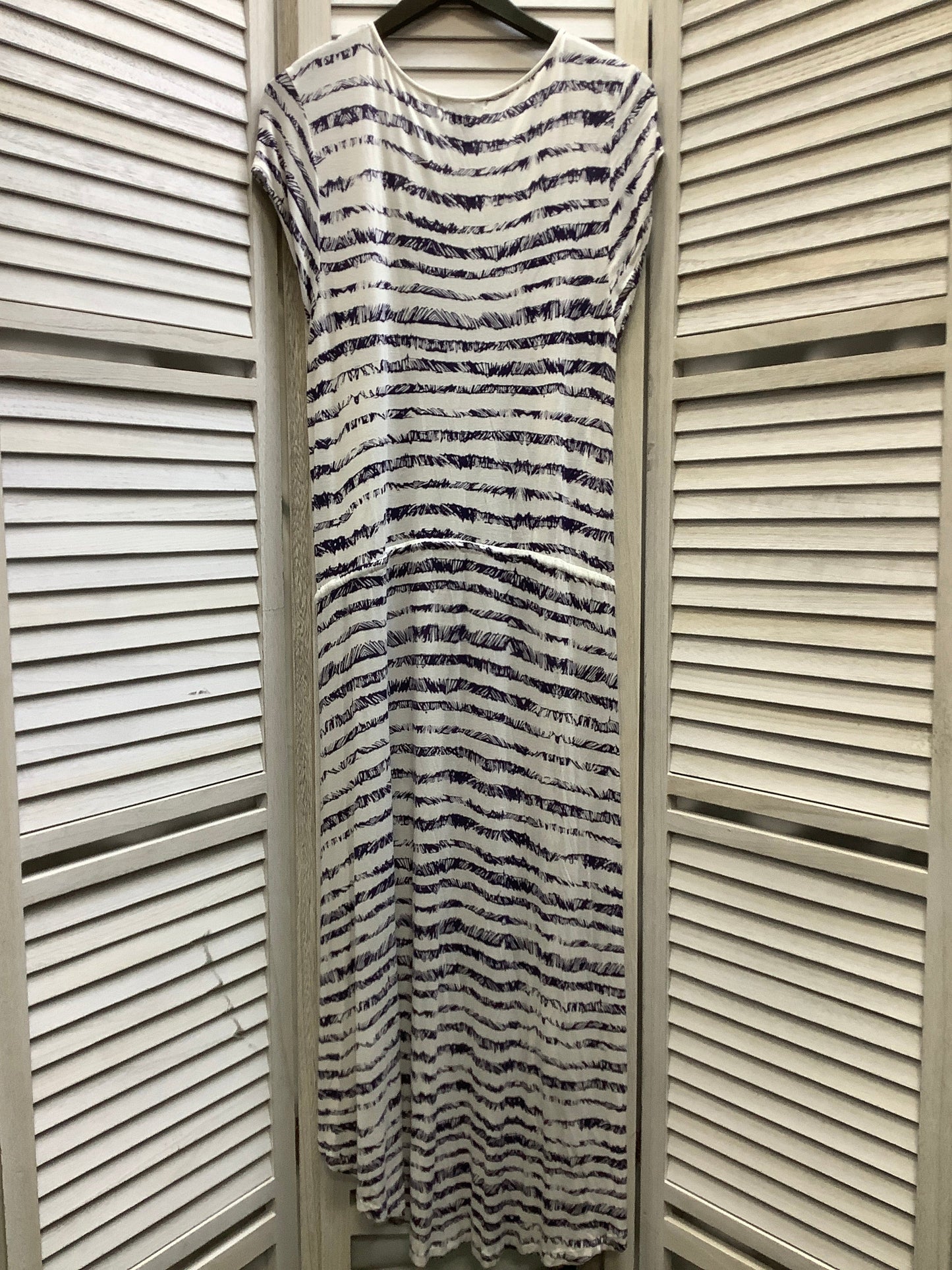 Striped Pattern Dress Casual Midi Design History, Size Xl