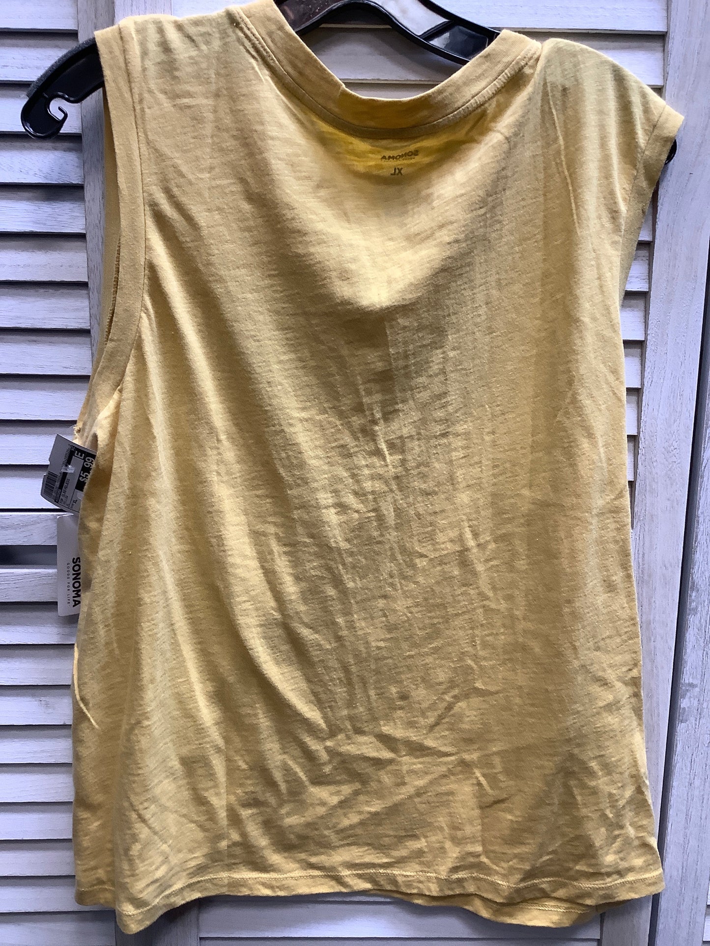 Yellow Top Sleeveless Sonoma, Size Xl