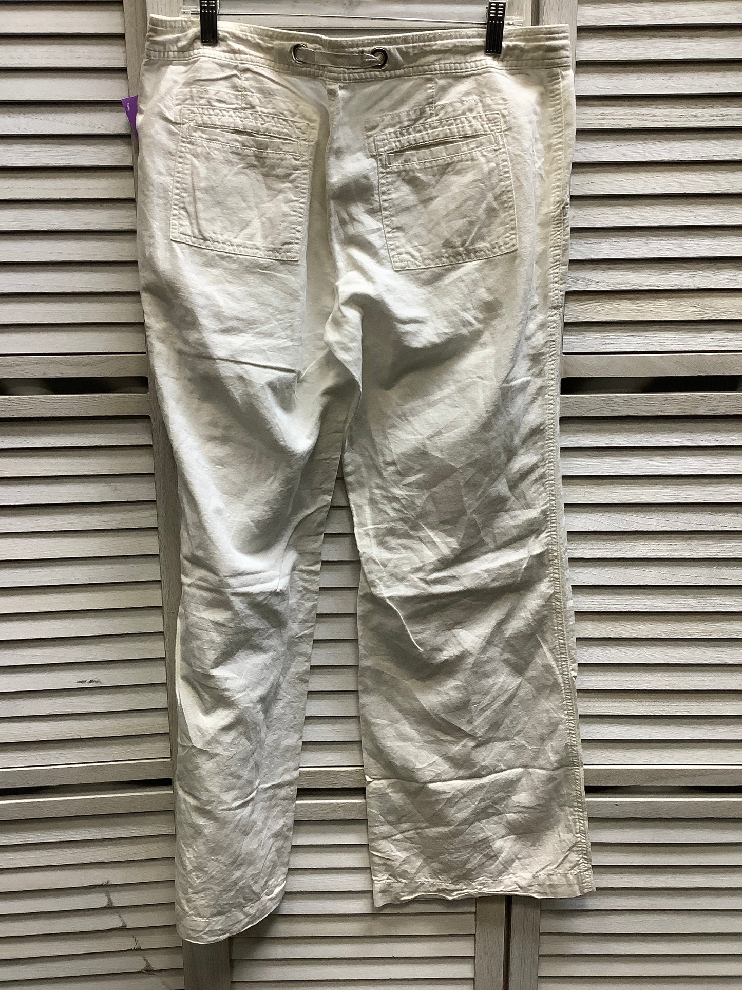 White Pants Linen Banana Republic, Size 12