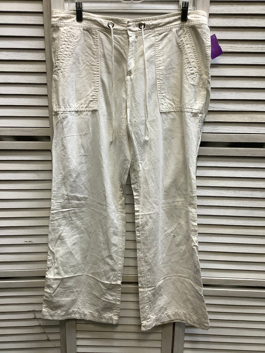 White Pants Linen Banana Republic, Size 12