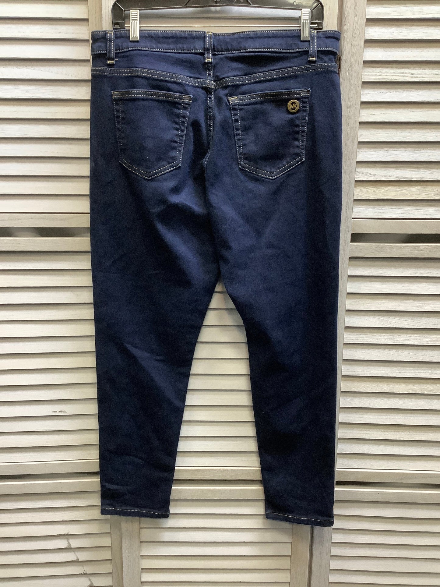 Blue Denim Jeans Skinny Michael By Michael Kors, Size 12