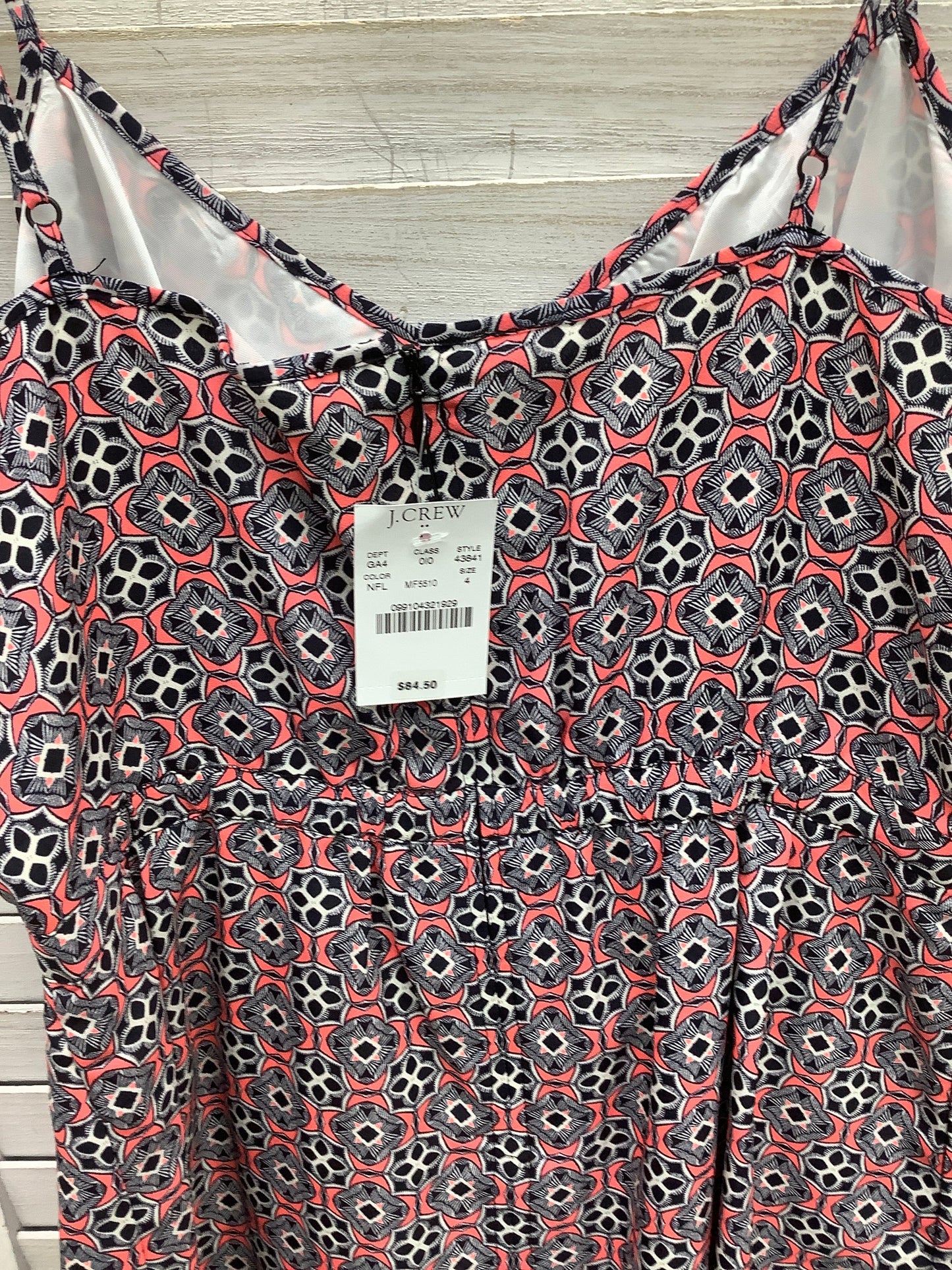 Geometric Pattern Dress Casual Short J. Crew, Size 4