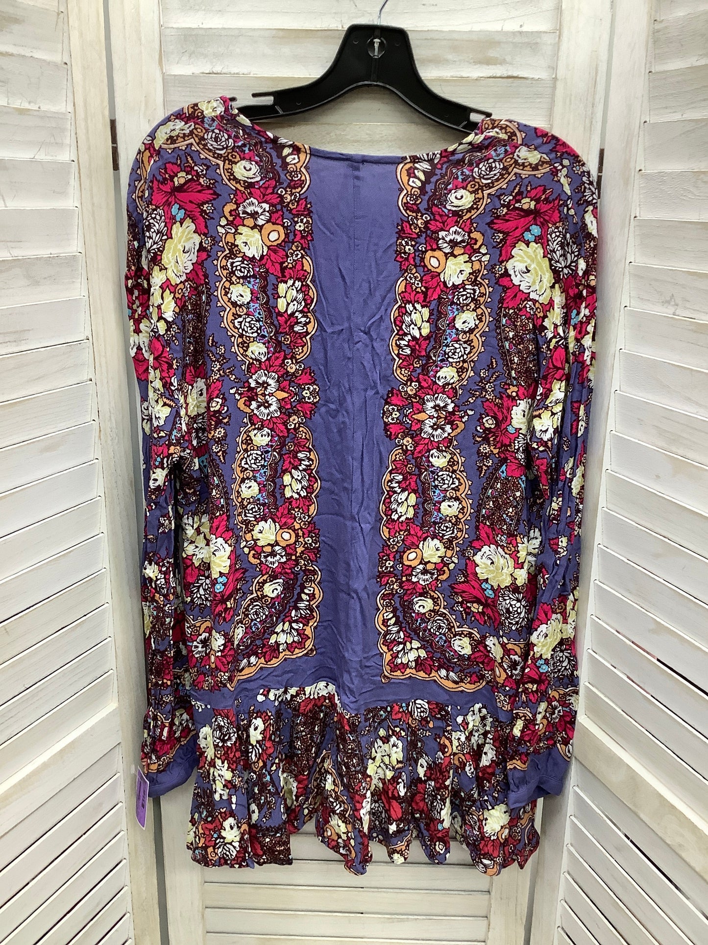 Floral Print Tunic 3/4 Sleeve Free People, Size L