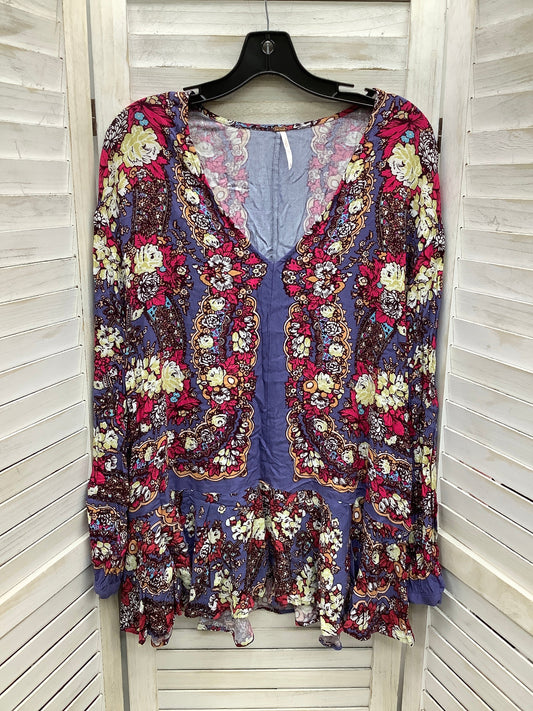 Floral Print Tunic 3/4 Sleeve Free People, Size L