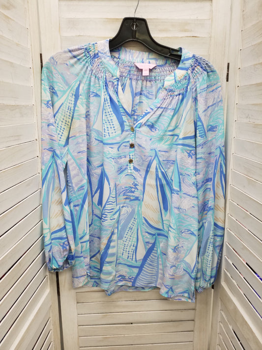 Blue Top Long Sleeve Lilly Pulitzer, Size Xxs