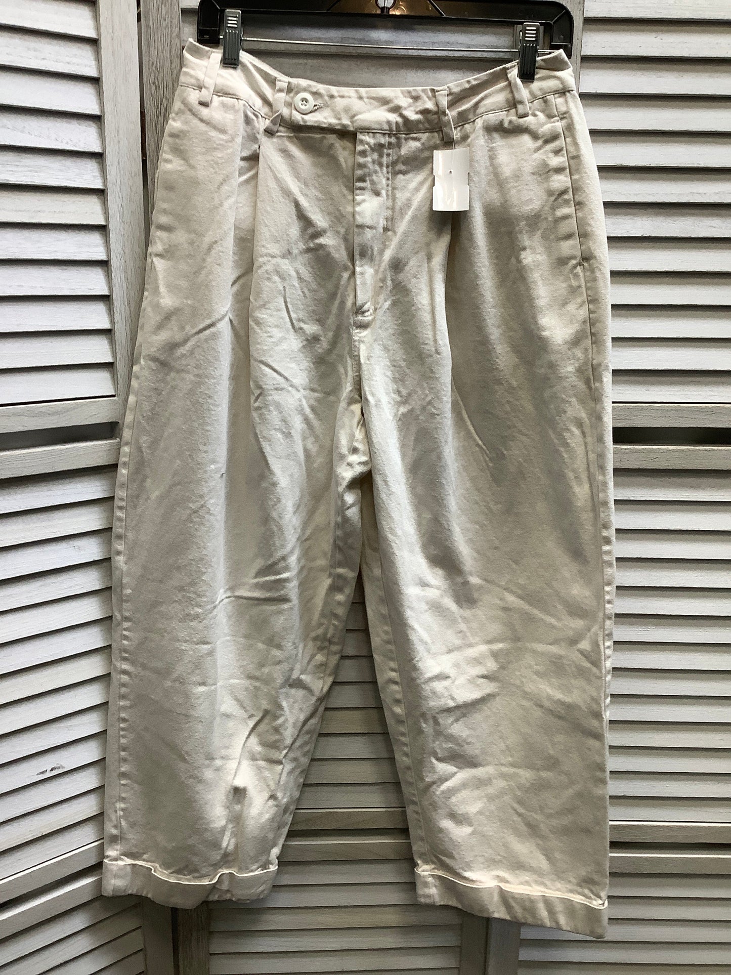 Cream Pants Cargo & Utility Free People, Size 6