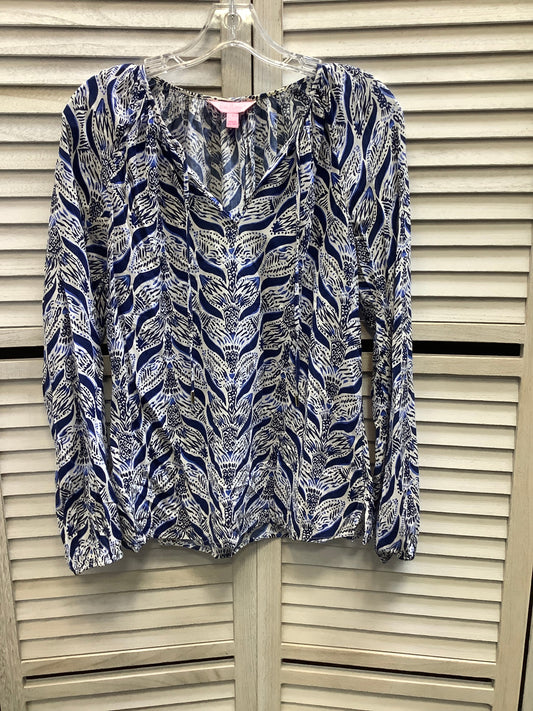 Blue Top Long Sleeve Lilly Pulitzer, Size S