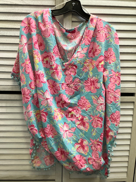 Poncho By Simply Southern In Floral Print, Size: Os