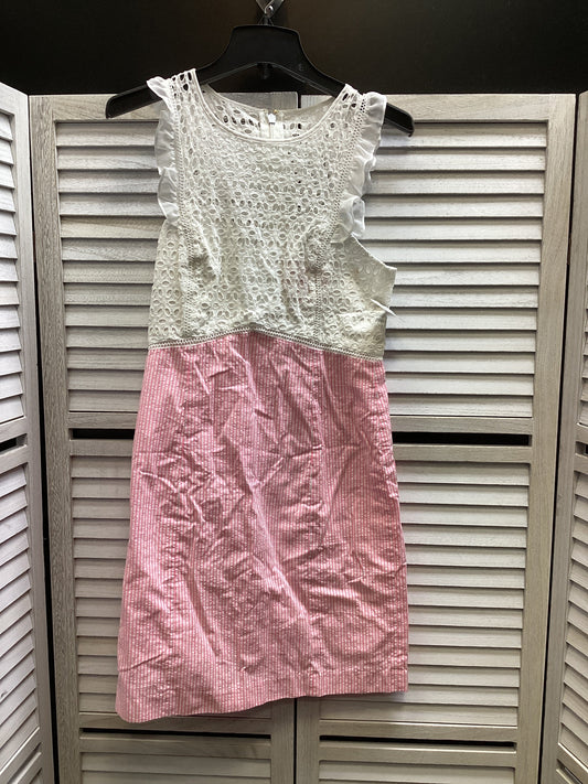 Dress Casual Short By Lilly Pulitzer In Pink & White, Size: 6