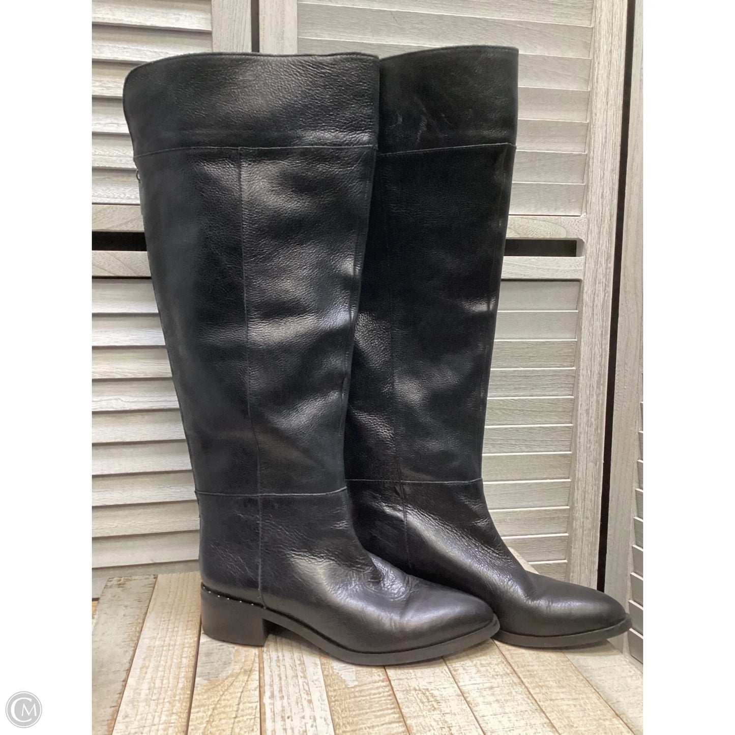 Boots Mid-calf Flats By Franco Sarto In Black, Size: 7.5