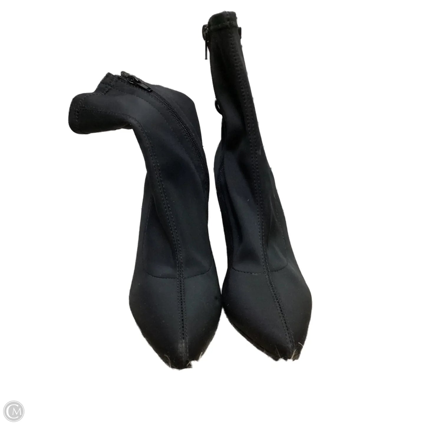Boots Ankle Heels By Clothes Mentor In Black, Size: 6