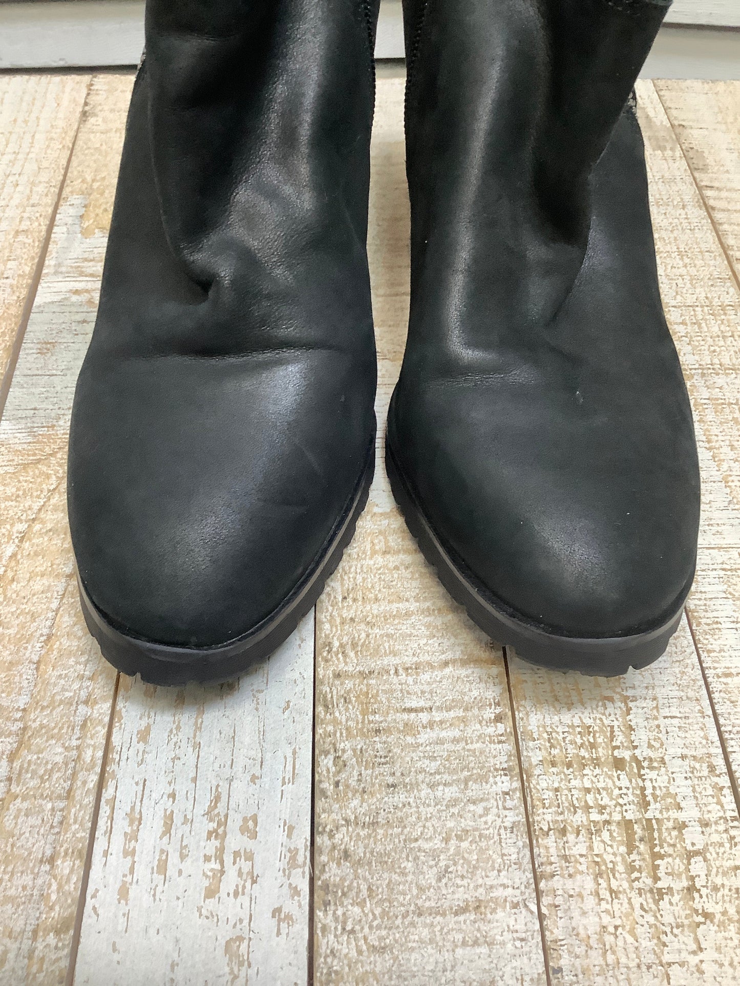 Black Boots Ankle Heels Lucky Brand, Size 7.5