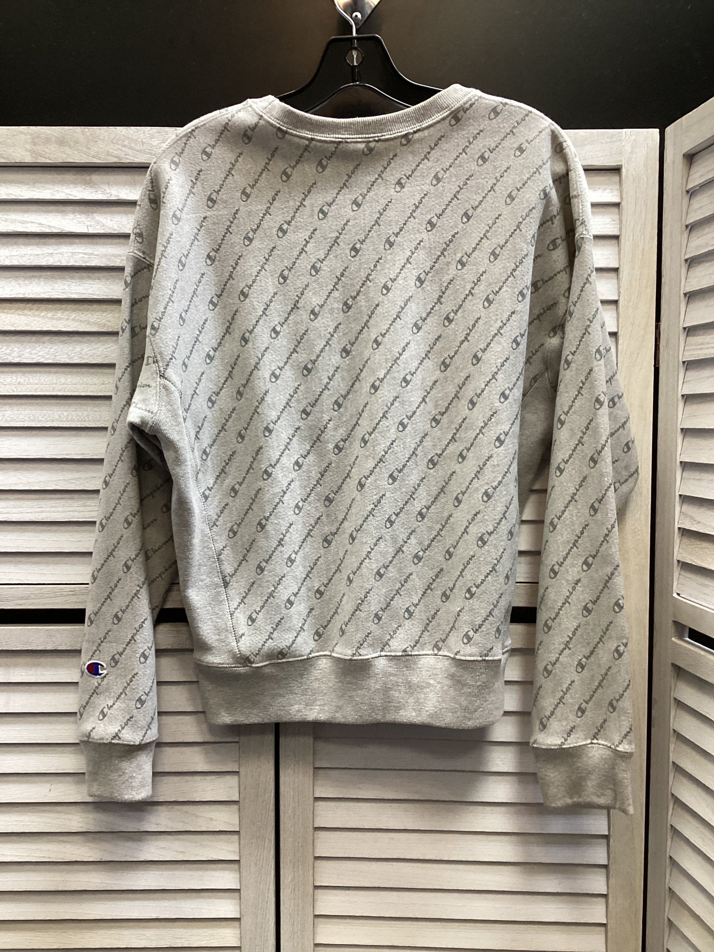 Sweatshirt Crewneck By Champion In Grey, Size: M