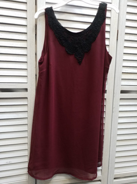 Wine Dress Casual Short Forever 21, Size S