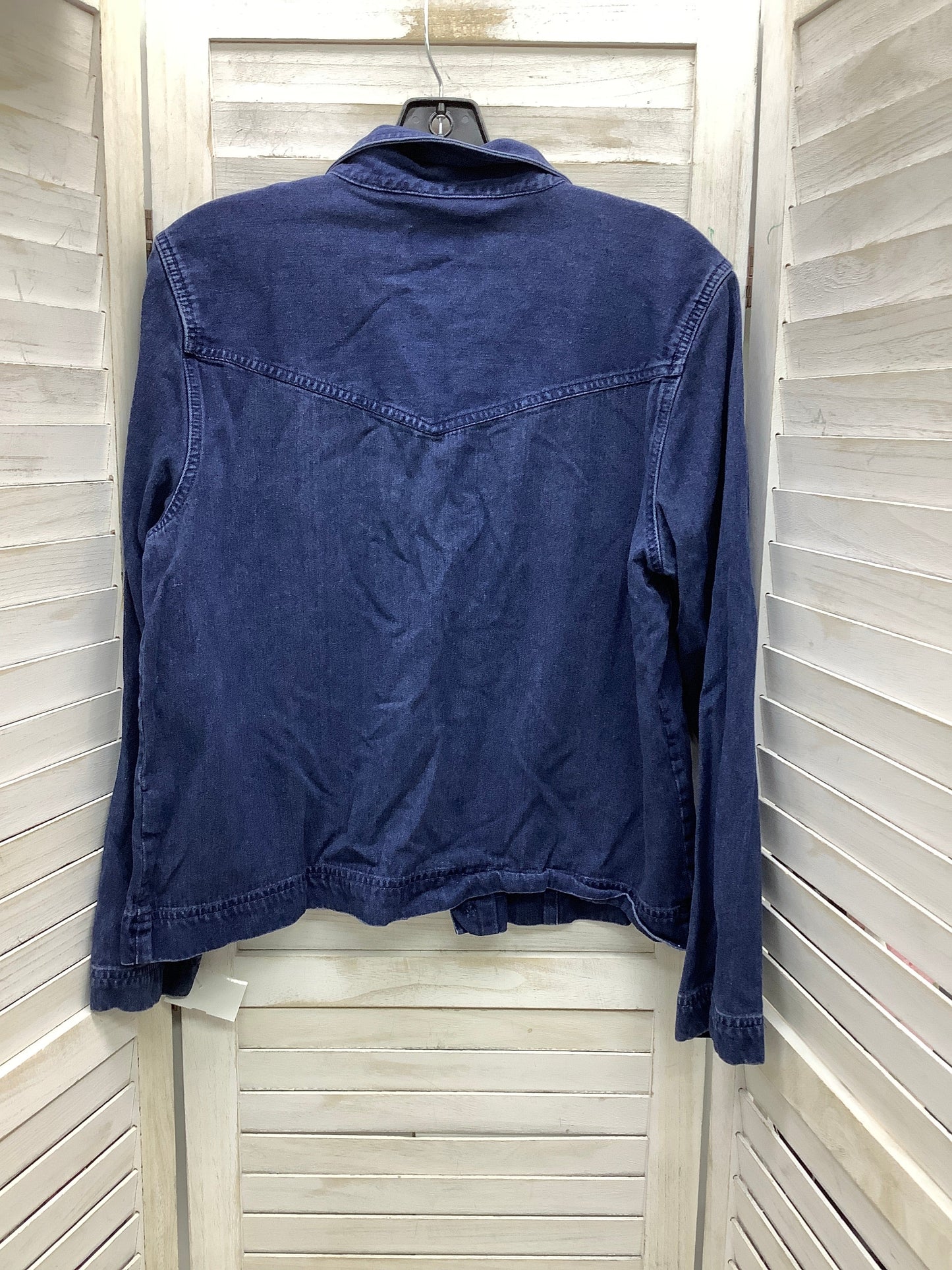 Jacket Denim By Christopher And Banks In Blue Denim, Size: Large