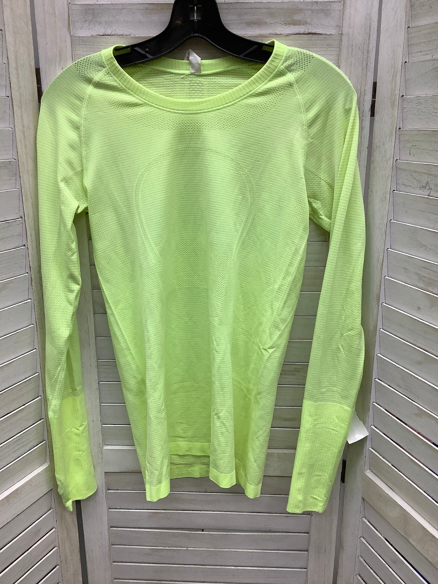 Yellow Athletic Top Long Sleeve Collar Lululemon, Size 8