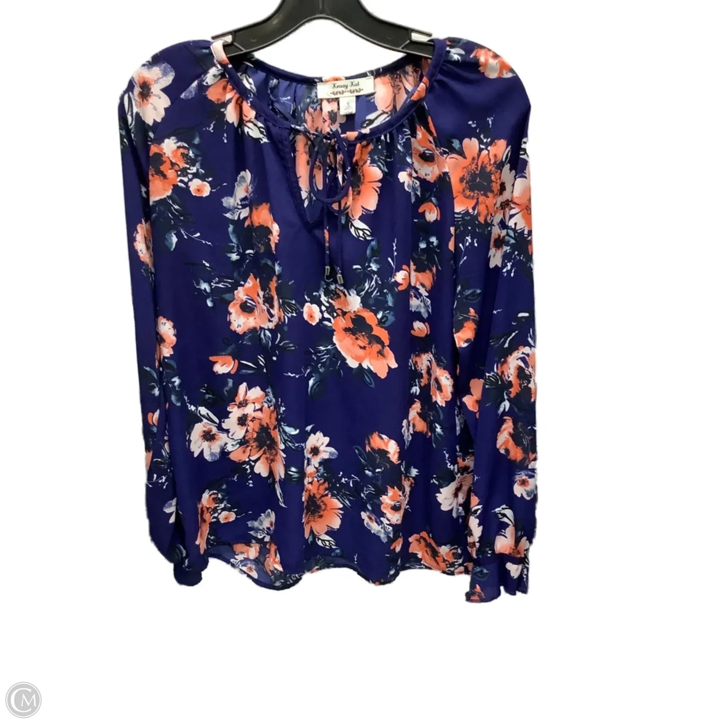 Top Long Sleeve By Krazy Kat In Floral Print, Size: S