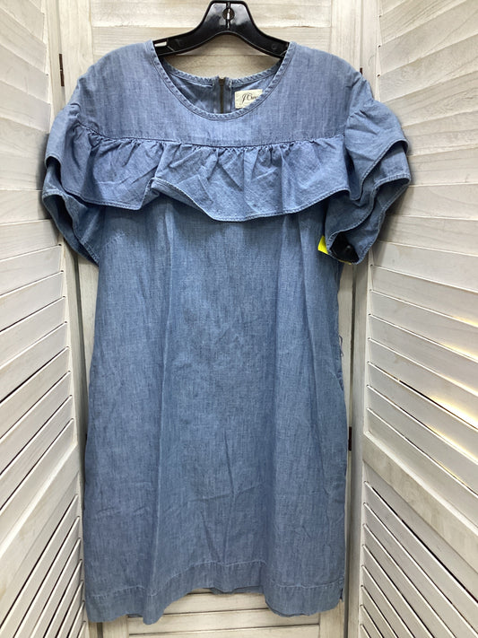 Dress Casual Midi By J. Crew In Blue Denim, Size: 12