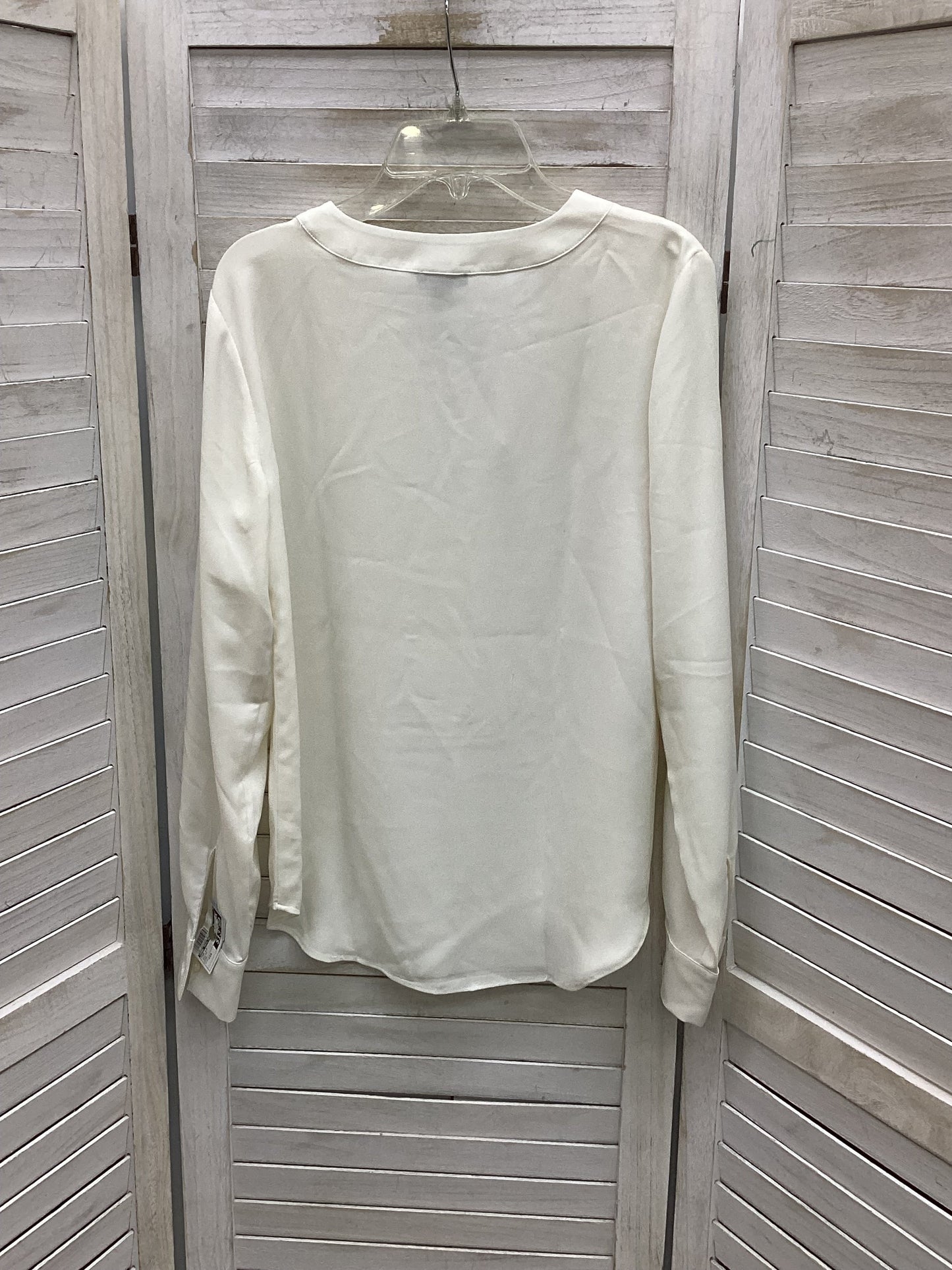 Top Long Sleeve By Ann Taylor In White, Size: Xxs