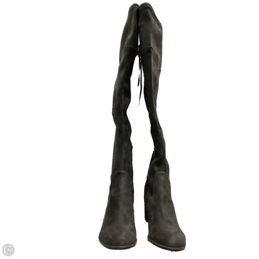 Boots Knee Heels By Marc Fisher In Grey, Size: 10