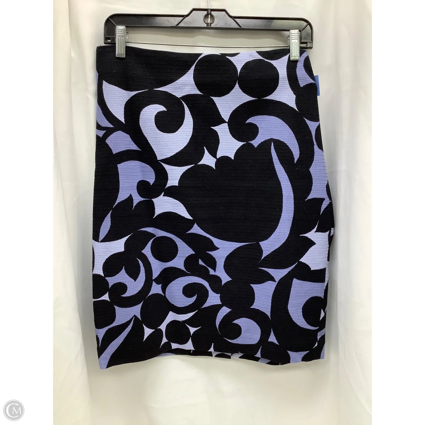 Skirt Midi By Ann Taylor In Black & Blue, Size: 10