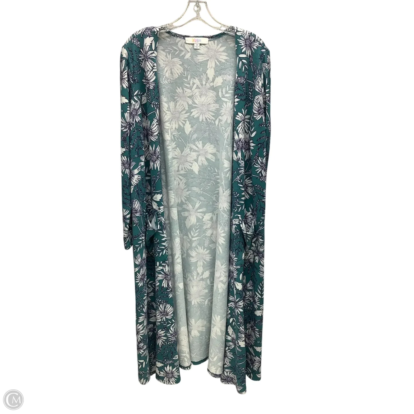 Cardigan By Lularoe In Floral Print, Size: M