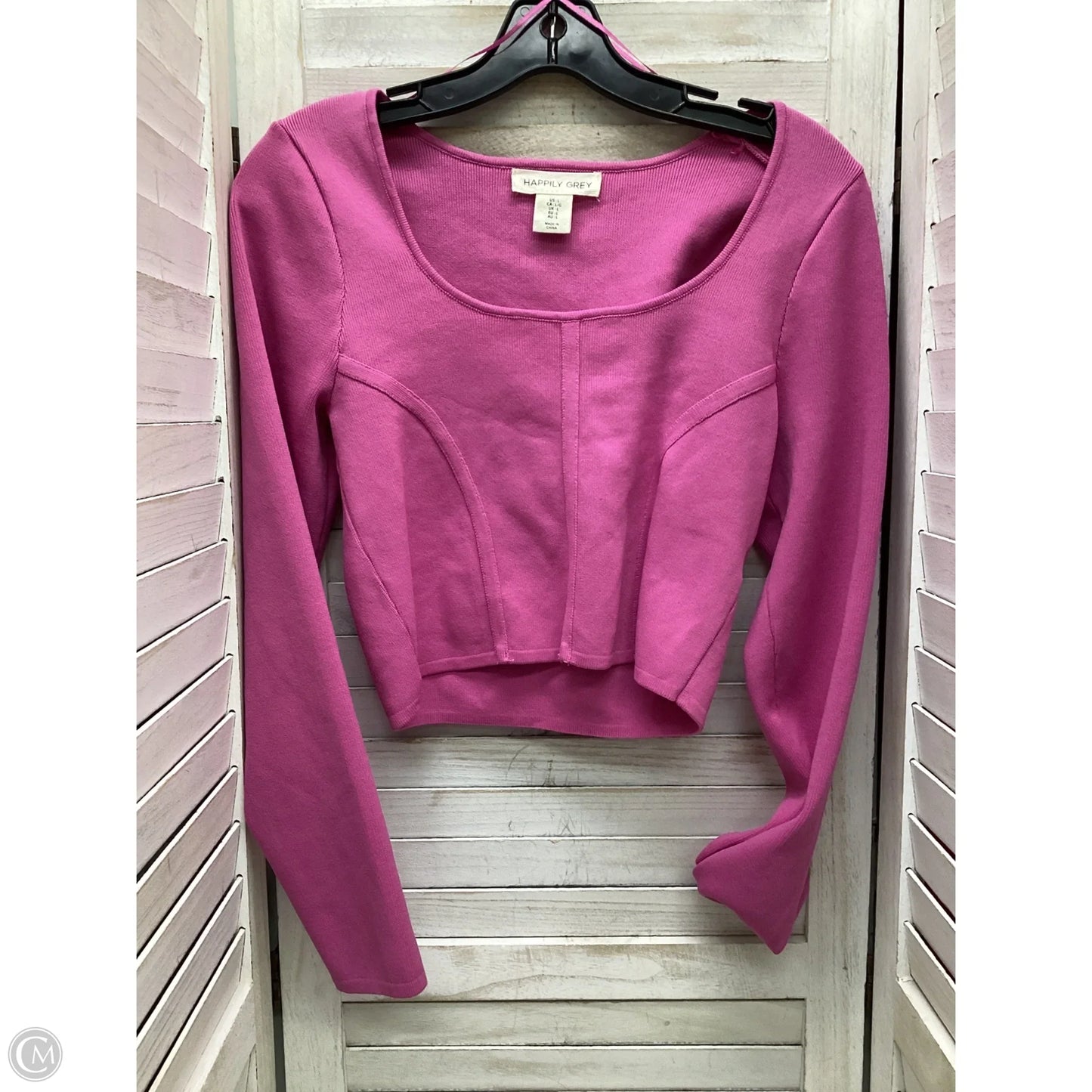 Top Long Sleeve By Clothes Mentor In Pink, Size: L