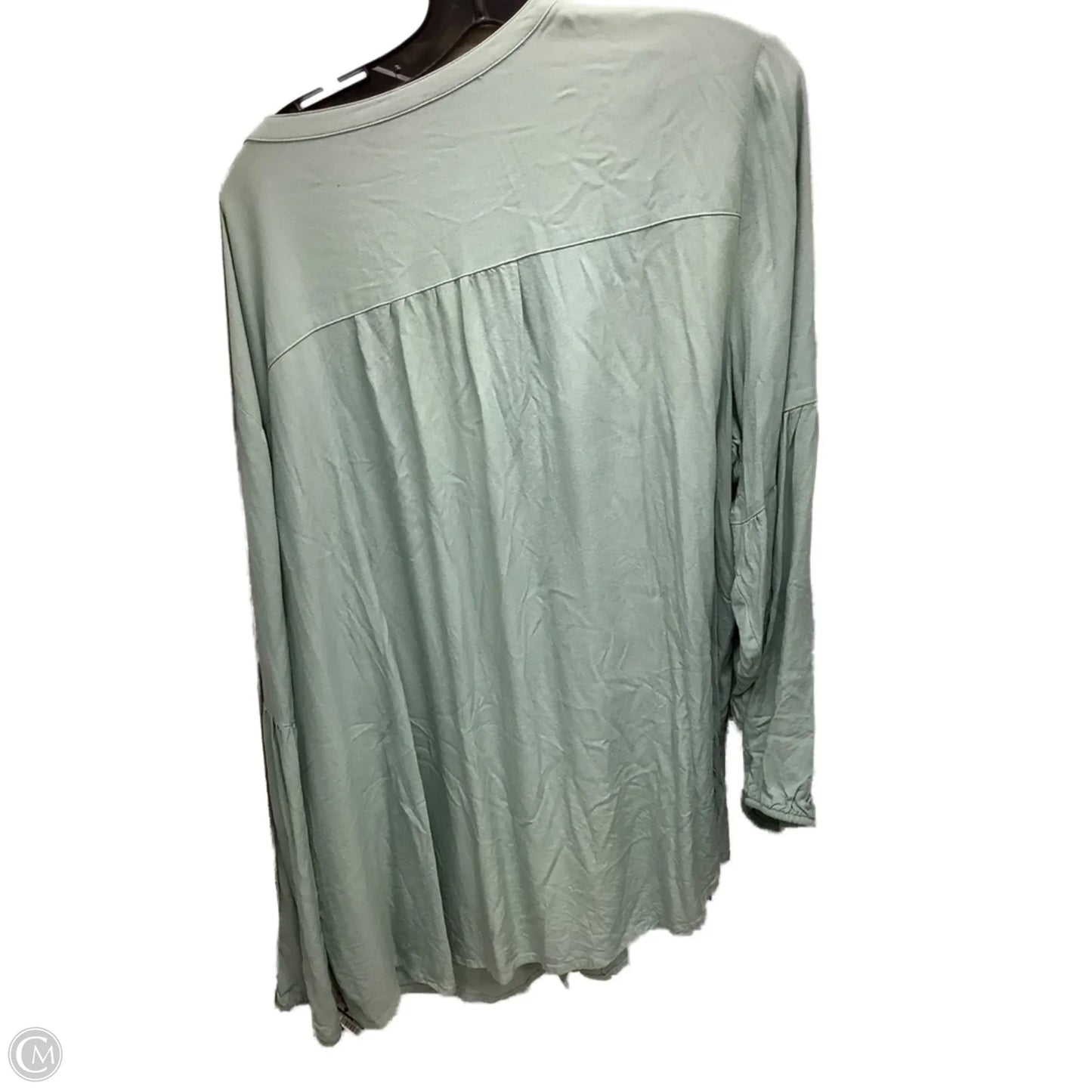 Top Long Sleeve By Sonoma In Green, Size: 4x