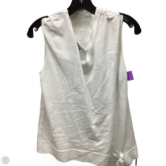 Top Sleeveless By Talbots In White, Size: L