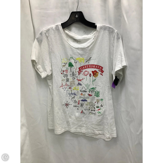 Top Short Sleeve By J. Crew In White, Size: Xl
