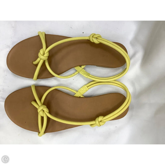Sandals Flats By Universal Thread In Tan & Yellow, Size: 10