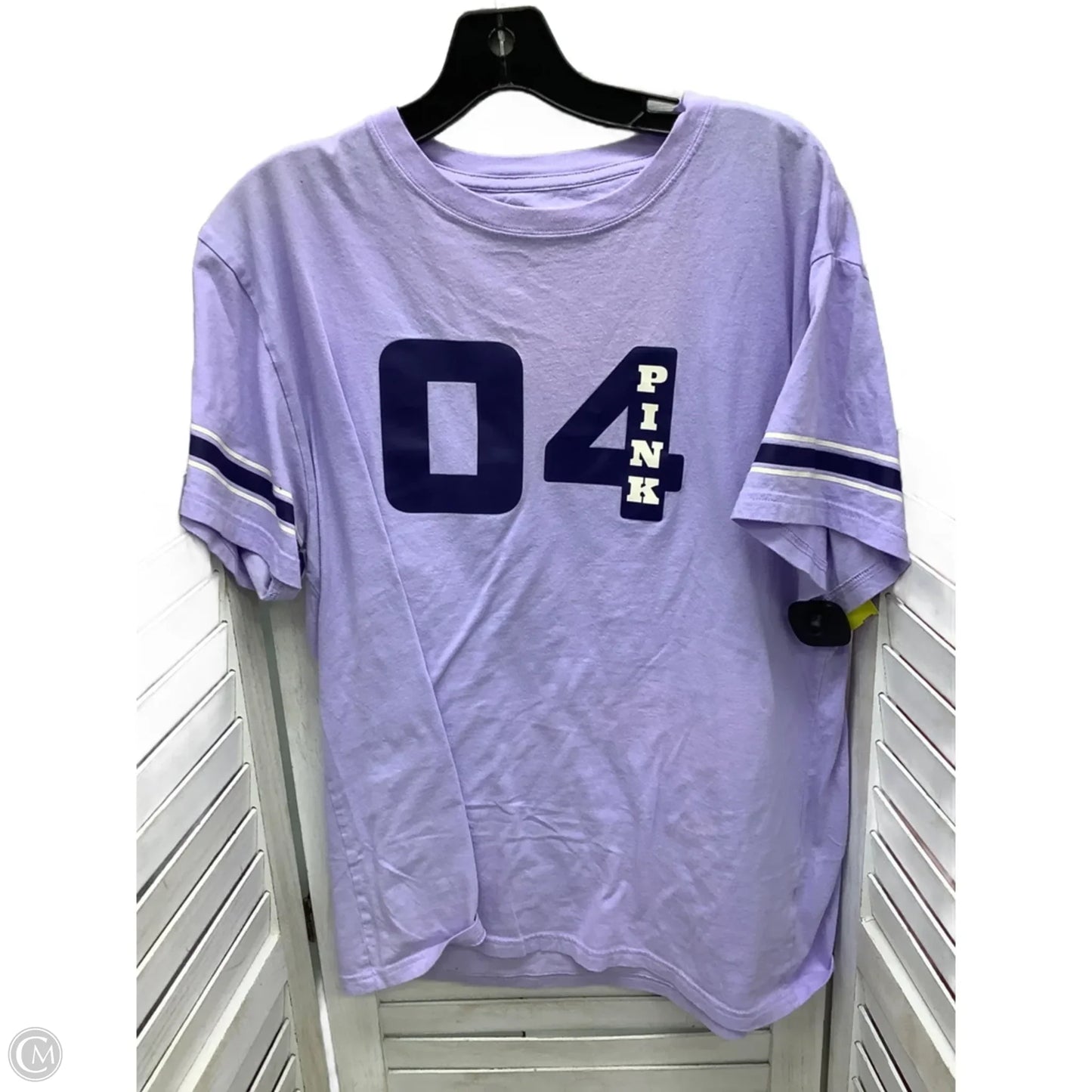 Top Short Sleeve By Pink In Purple, Size: M