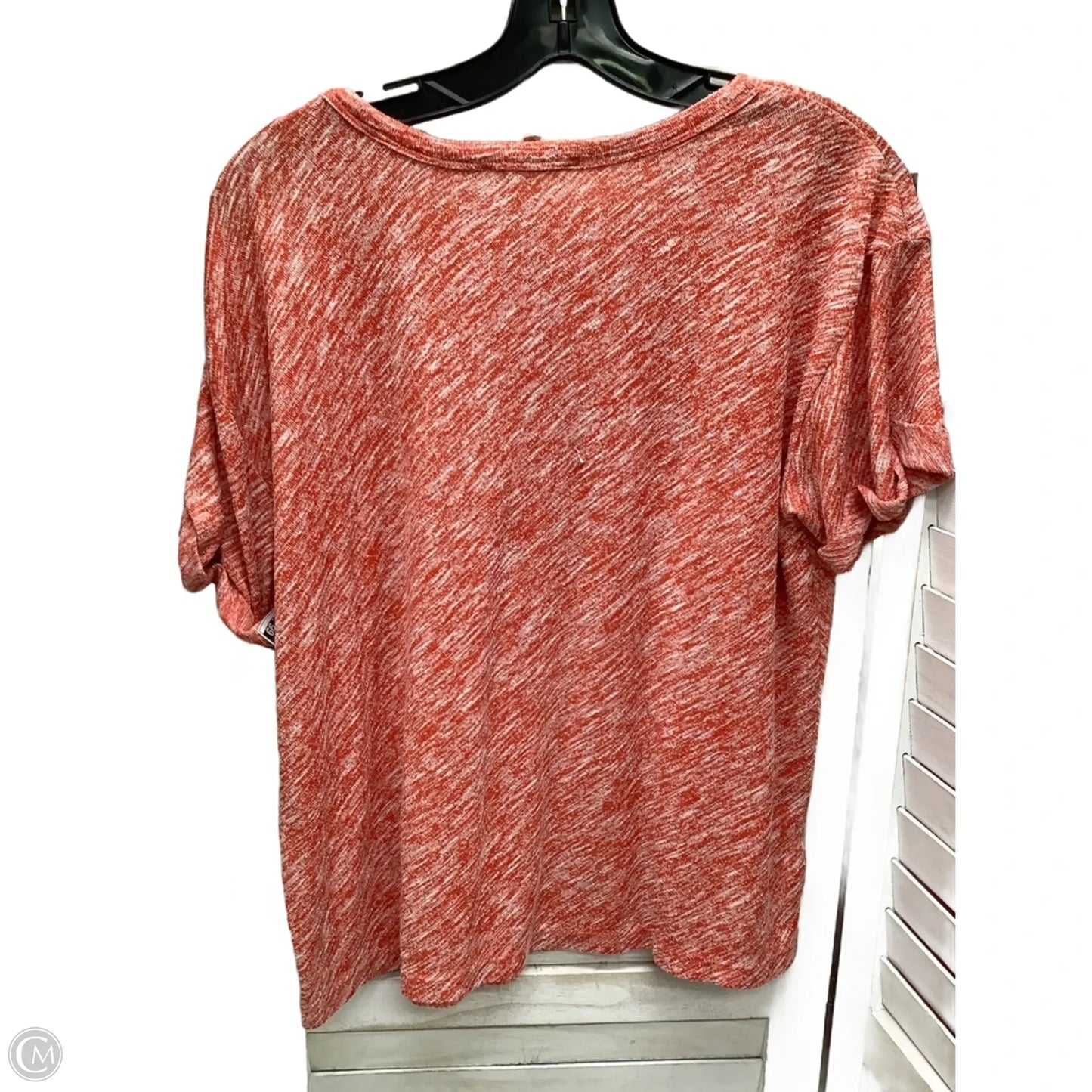 Top Short Sleeve By Loft In Red, Size: L