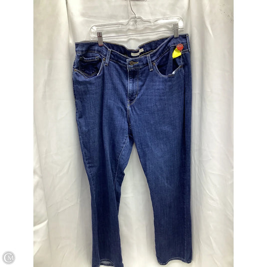 Jeans Straight By Levis In Blue Denim, Size: 12