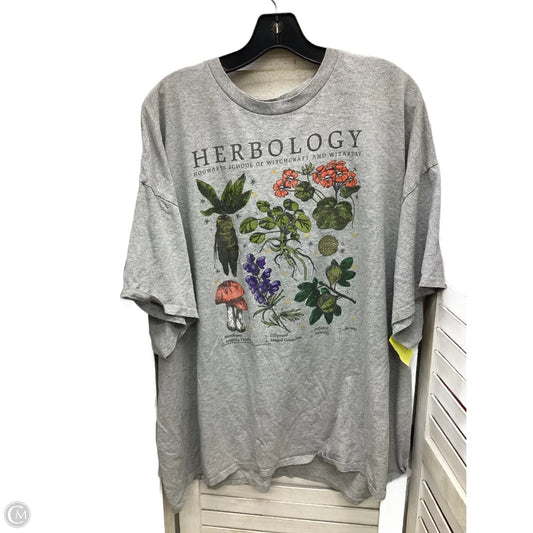 Top Short Sleeve By Clothes Mentor In Grey, Size: 3x