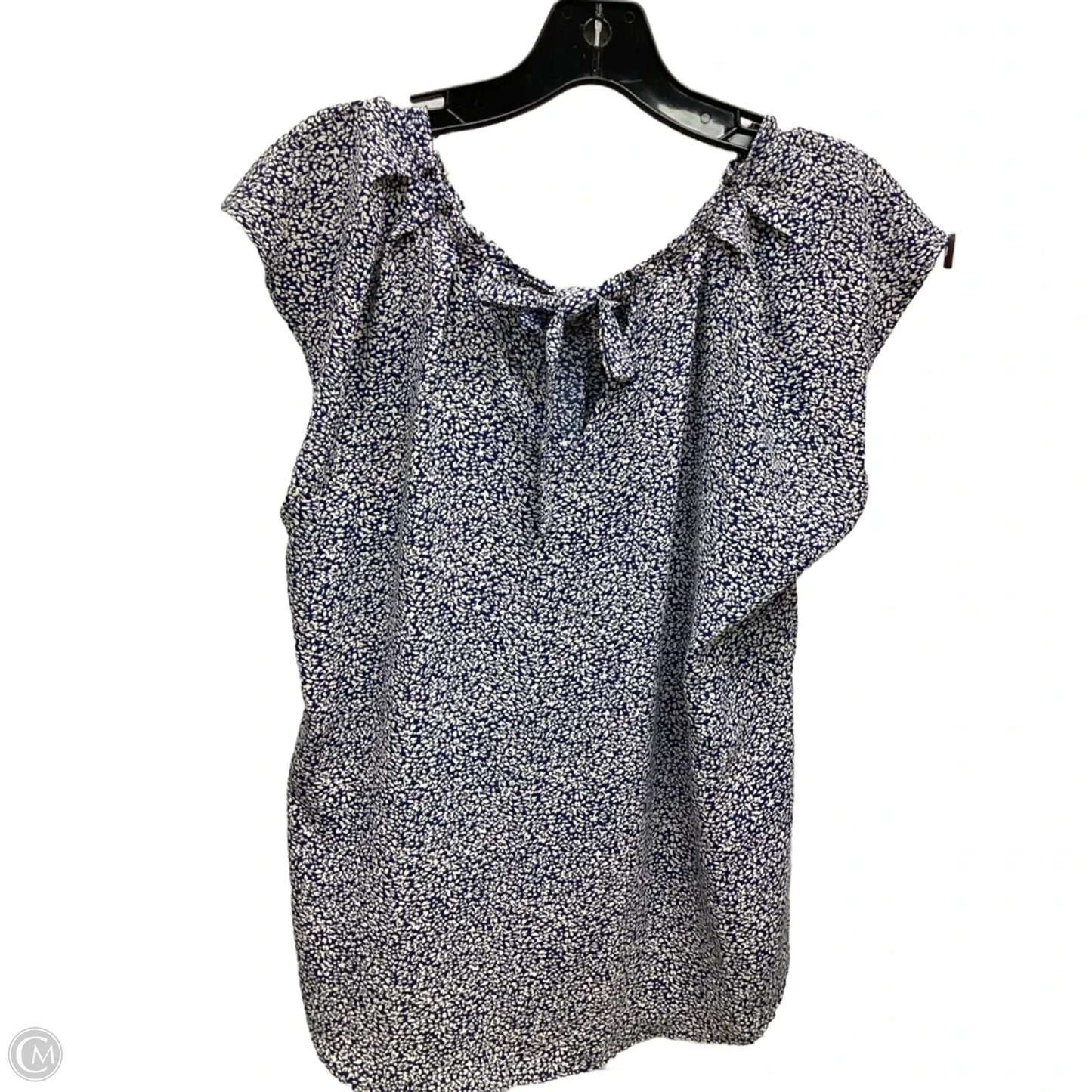 Top Sleeveless By Lc Lauren Conrad In Blue & Cream, Size: M