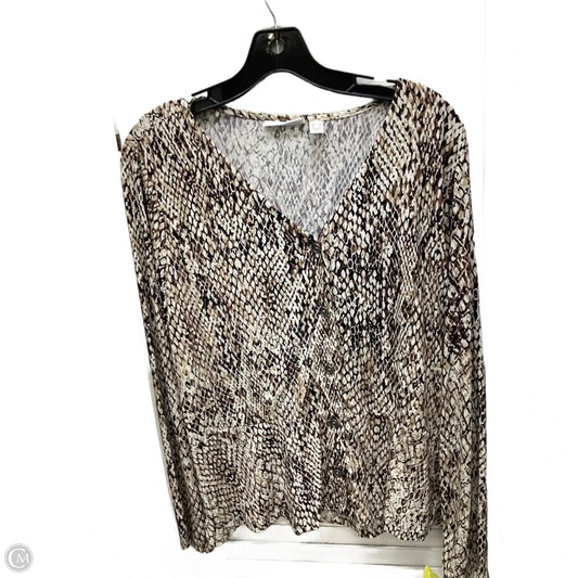 Top Long Sleeve By Susan Graver In Multi-colored, Size: L