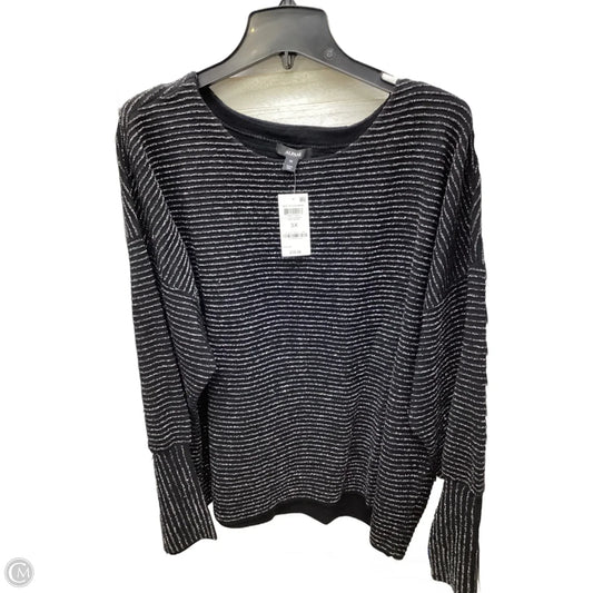 Top Long Sleeve By Alfani In Black & Silver, Size: 3x