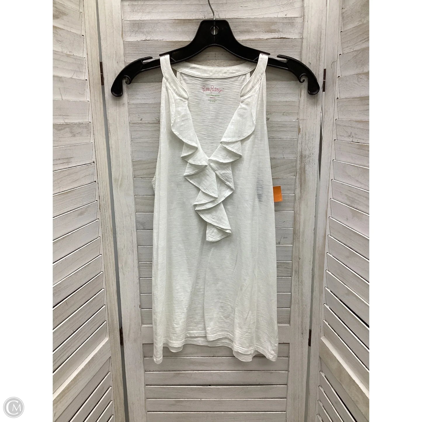 Tank Top Designer By Lilly Pulitzer In White, Size: S