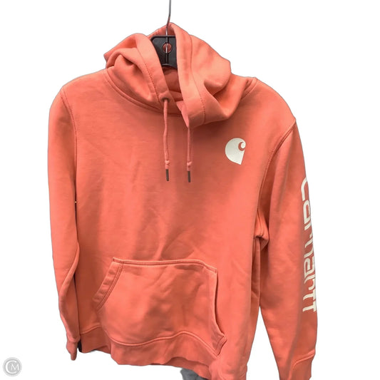 Sweatshirt Hoodie By Carhartt In Orange, Size: M