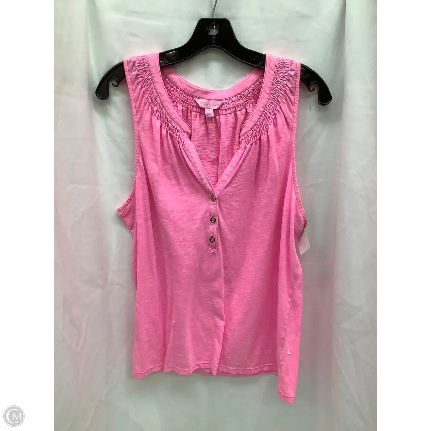 Top Sleeveless Designer By Lilly Pulitzer In Pink, Size: Xl