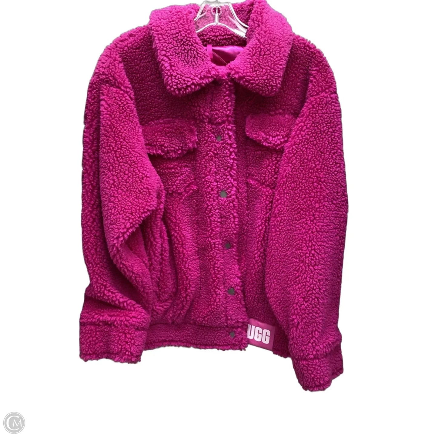 Coat Designer By Ugg In Pink, Size: M