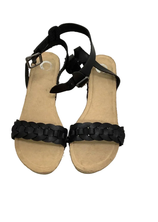 Sandals Heels Wedge By Cato In Black, Size: 9