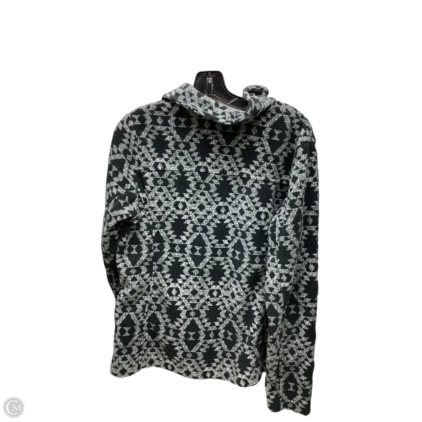 Jacket Fleece By Columbia In Black & Grey, Size: L