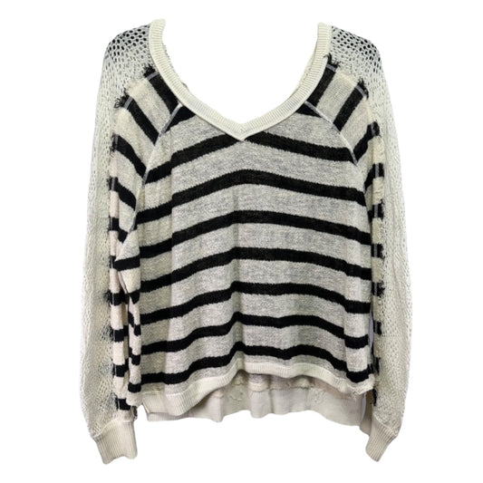 Fluffy Lou Crochet Stripe Sweater Free People, Size M