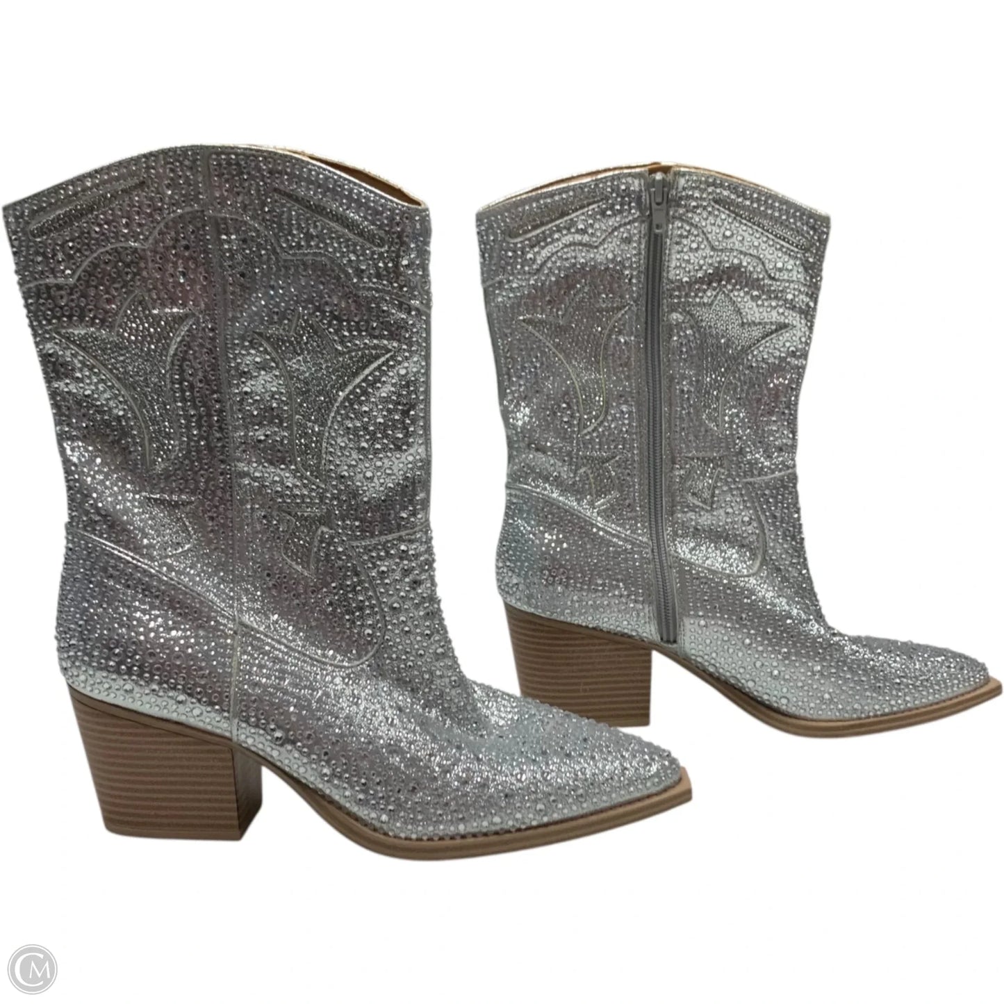 Boots Western By Crown Vintage In Silver, Size: 10