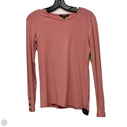 Top Long Sleeve Basic By Ralph Lauren In Pink, Size: M