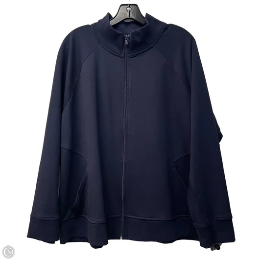 Athletic Jacket By Talbots In Navy, Size: 2x